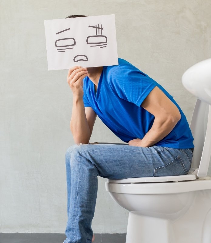 Stools that do not come out easily and seem dry